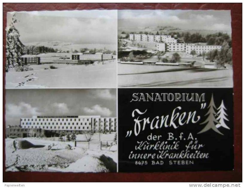 Bad Steben - Mehrbildkarte Sanatorium Franken Winter - Bad Steben