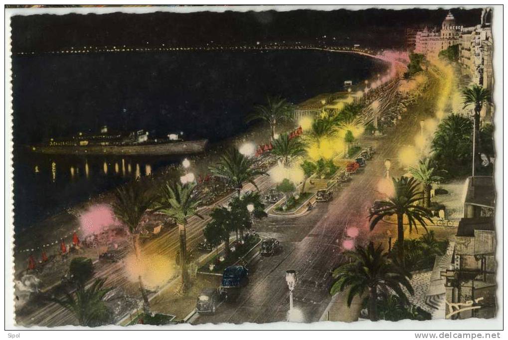 NICE - Promenade Des Anglais La Nuit CPSM - Nice La Nuit