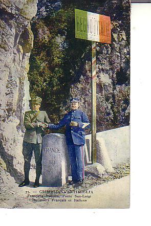 Douane Grimaldi-Ventimiglia Douaniers Français Et Italien - Zoll