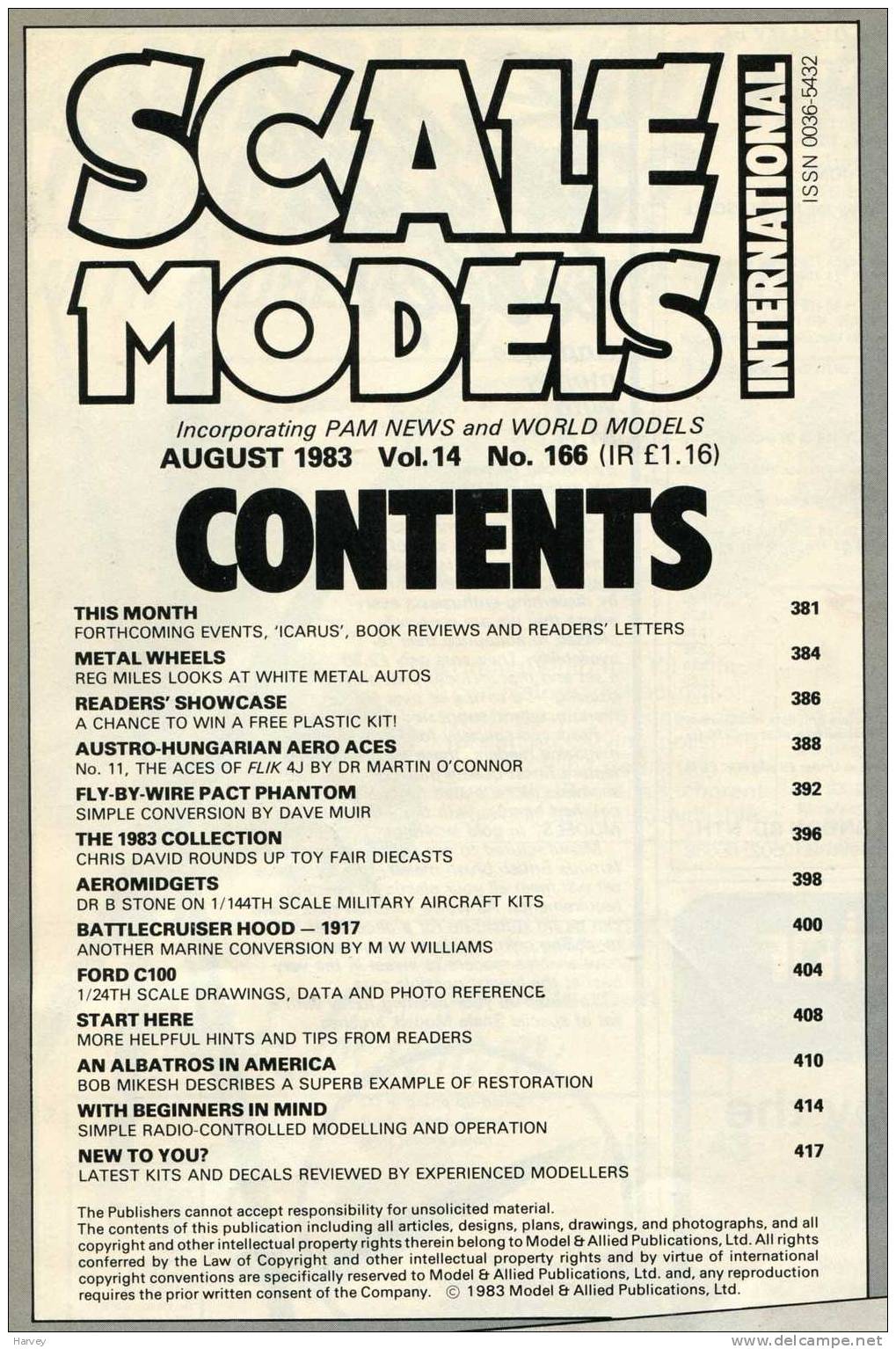 Scale Models International Juillet Et Août 1983 - Grande-Bretagne