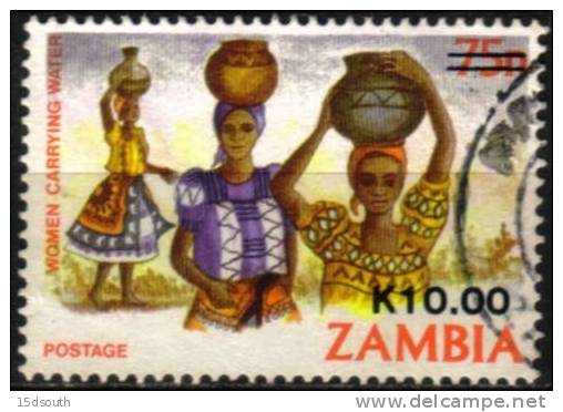 Zambia - 1989 Surcharges K10 Used - Zambia (1965-...)