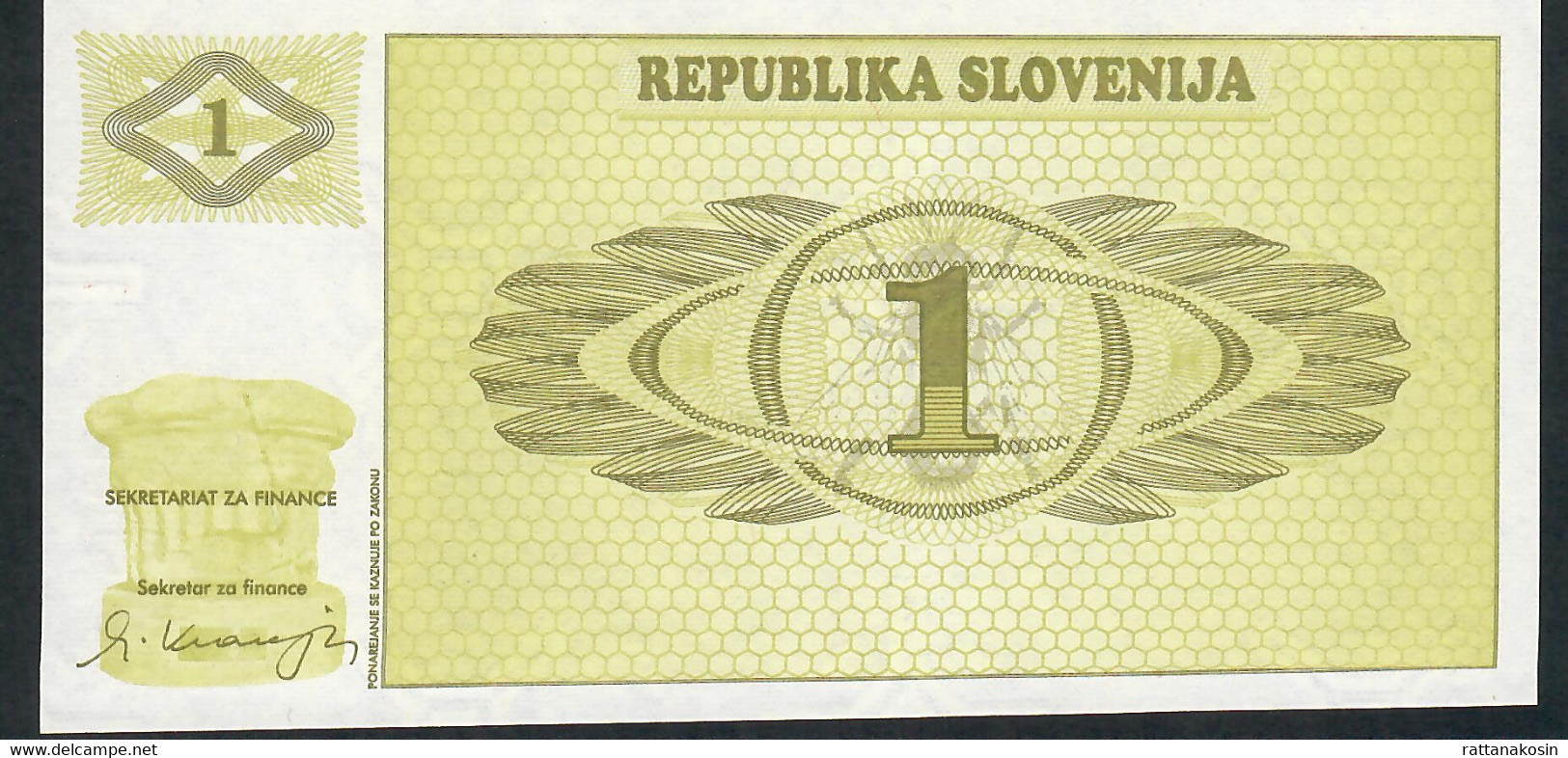 SLOVENIE  P1   1 TOLAR  1990 UNC. - Slovénie