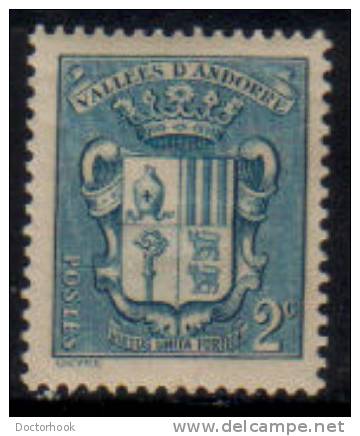 ANDORRA---French    Scott #  66*  VF MINT LH - Ongebruikt