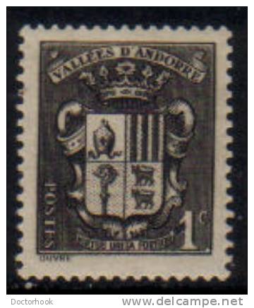 ANDORRA---French    Scott #  65*  VF MINT LH - Unused Stamps