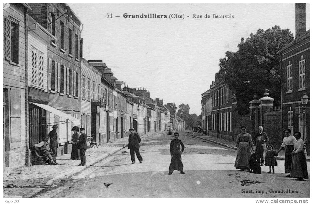 410  -      GRANDVILLIERS    -      (   Oise   )      -         Rue   De  Beauvais   . - Grandvilliers