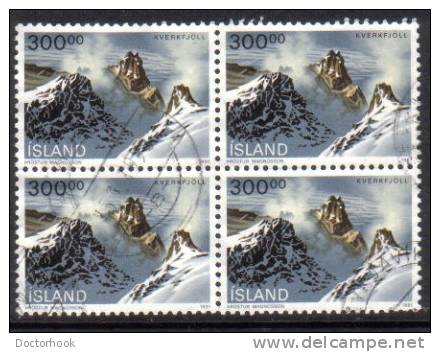 ICELAND   Scott #  737  VF USED Block Of 4 - Oblitérés