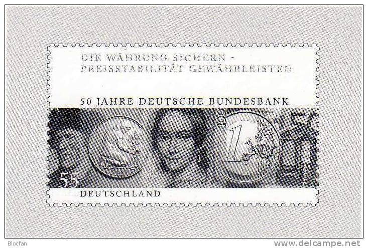 Bundesbank Münzen Aus Abonnement Deutschland 2618+SD-Block Aus Jahrbuch 2007 ** 51€ Money Black Print Sheet Bf Germany - Münzen