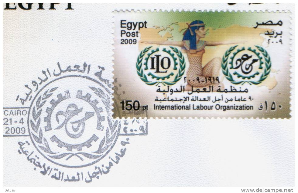 EGYPT / 2009 / 90th Anniversary Of International Labour Organisation / FDC / VF/ 3 SCANS . - Brieven En Documenten