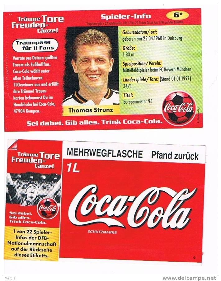 Coca Cola  DFB Nationalmanschaft 6 Thomas Strunz - Other & Unclassified