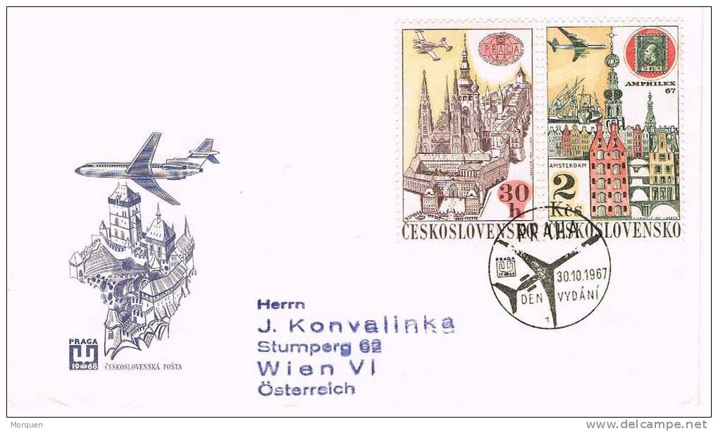 Carta PRAGA (Checoslovaquia)  1967.  Dia De Las Vistas De Praga - Lettres & Documents