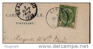 BELGIQUE : :LIBIN (Luxembourg):Libin Centre.1903.Belles Oblit.LIBIN+BEAURAING 1903. - Libin