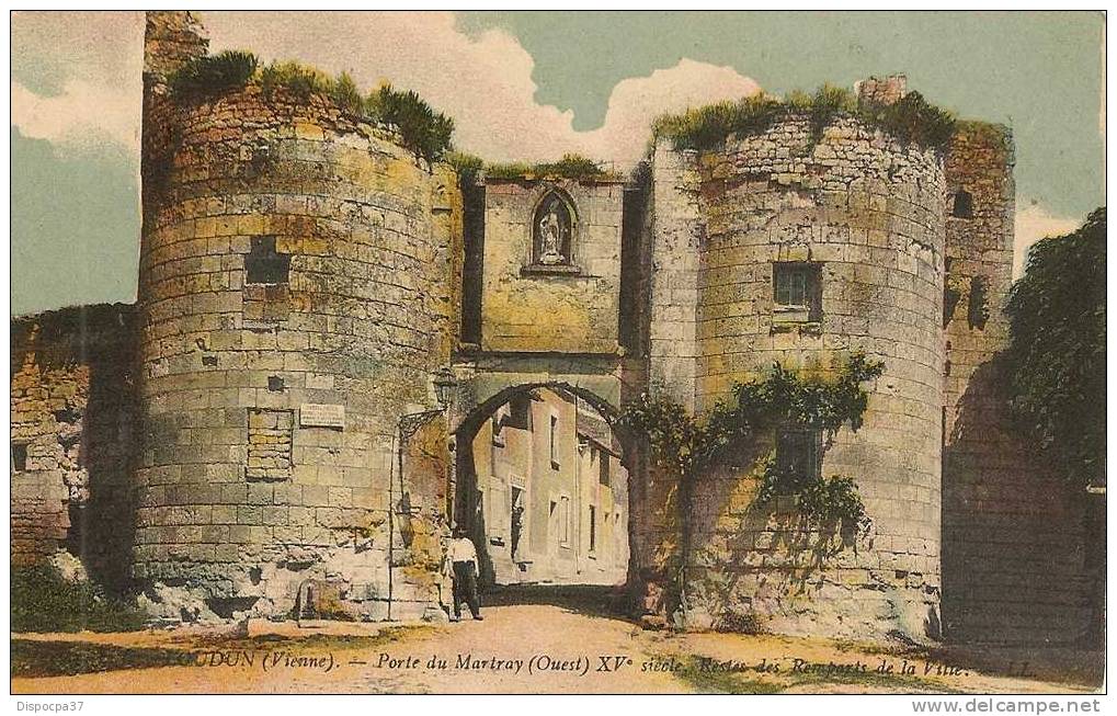 86- VIENNE-CPA COLORISEE-LOUDUN-"Porte Du Martray(Ouest)XV° Siècle,restes Des Remparts De La Ville"TTBE - Loudun