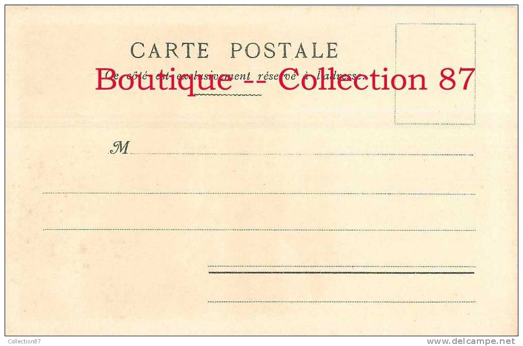 TRES BELLE CARTE D´ILLUSTRATEUR AQUARELLEE 1900 - LE CASINO à LA BOURBOULE - DOS VISIBLE - Avant 1900