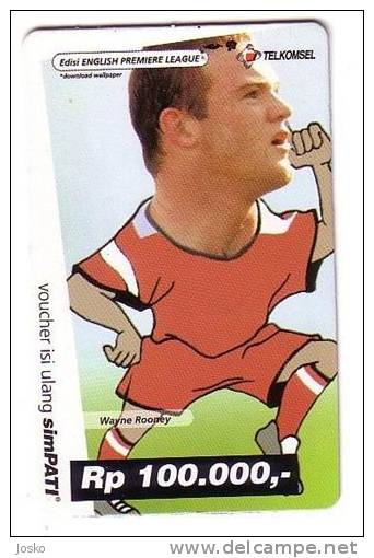 WAYNE ROONEY (FC Manchester United) Indonesia Old Card *  Everton DC United MLS Football Soccer Fussball England British - Indonesië