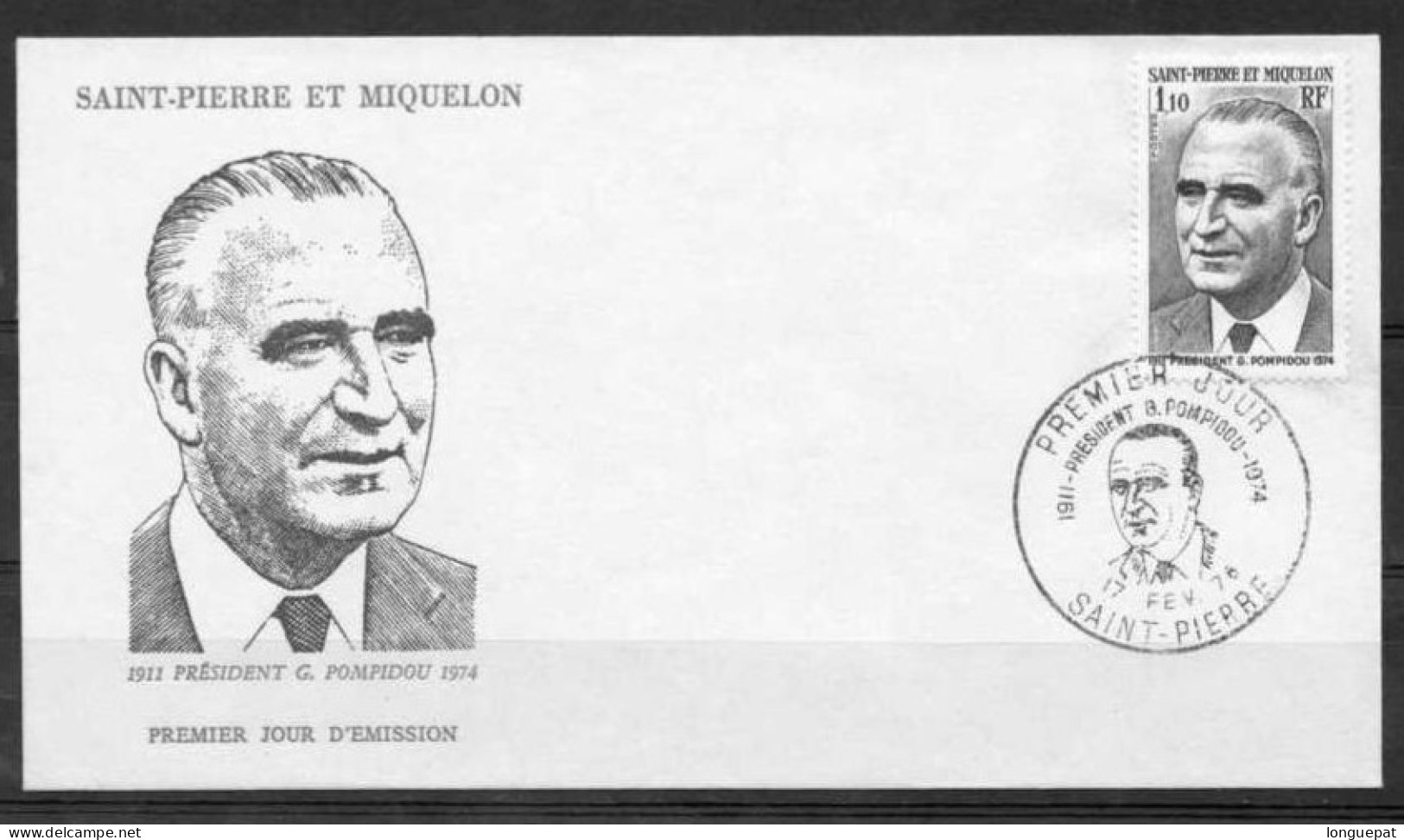 SANIT-PIERRE Et MIQUELON :Président Georges POMPIDOU - FDC