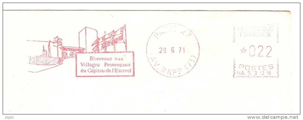 Voyage, Village, Provence, Estérel - EMA Secap - Enveloppe   (C0251 ) - Hotels, Restaurants & Cafés