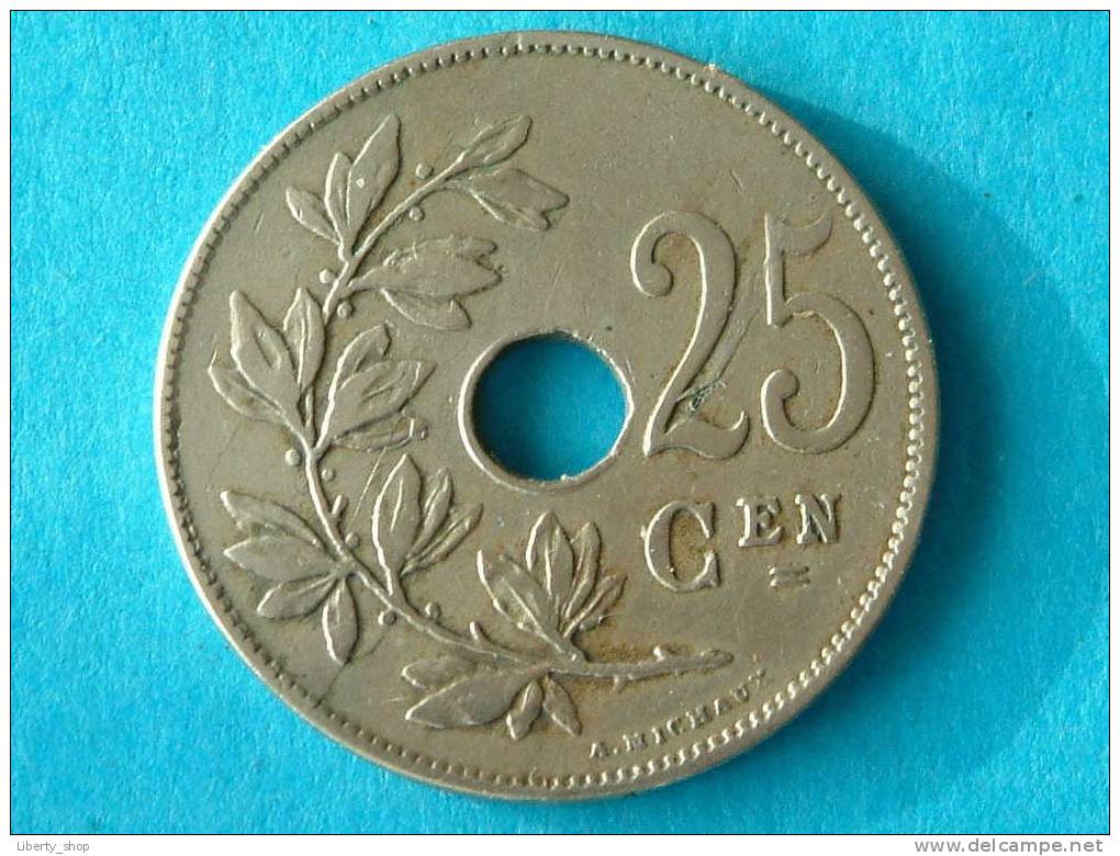 1910 VL - 25 Cent ( Morin 320 -  For Grade, Please See Photo ) !! - 25 Centimes