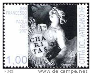 CITTA' DEL VATICANO - VATIKAN STATE - ANNO 2007 - SAN FRANCESCO DI PAOLA  - ** MNH - Unused Stamps