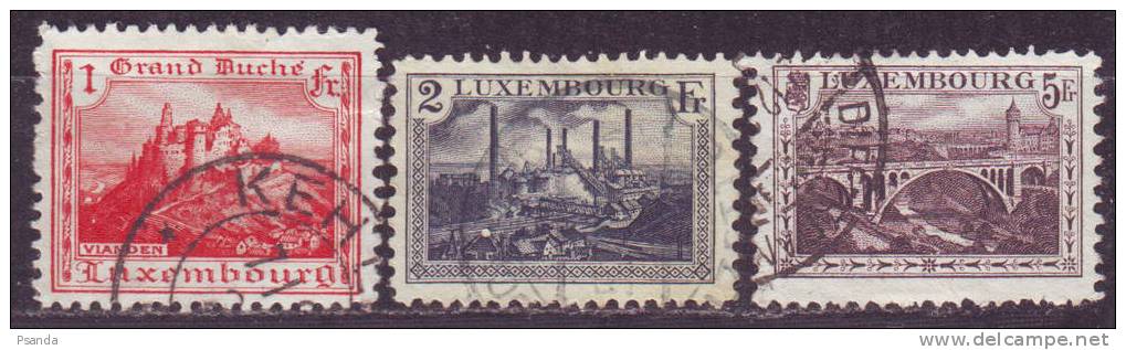 1921 - Luxembourg, Mi. No. 134-136 - Oblitérés