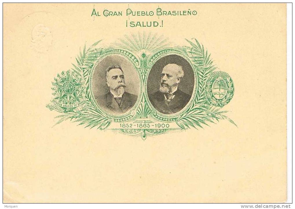 Tarjeta Entero Postal  ARGENTINA. Salud Al Gran Pueblo Brasileño 1947 - Ganzsachen