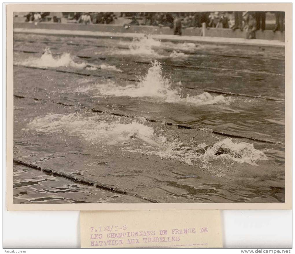 PHOTO PRESSE NATATION TOURELLES CHAMP. DE FRANCE 1936 - Schwimmen