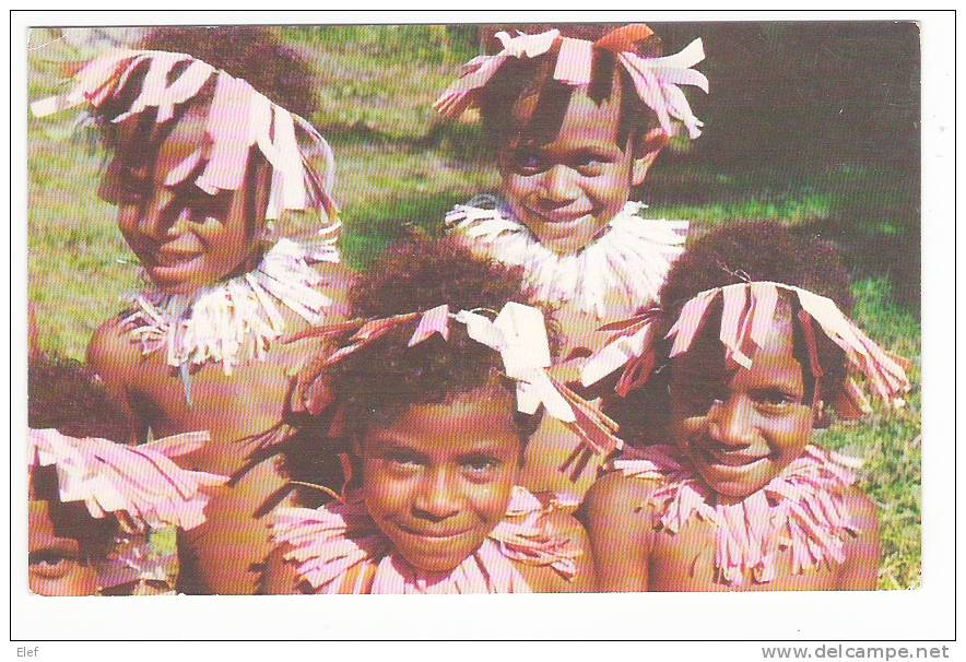 NOUVELLE CALEDONIE: Groupe D´Enfants Indigènes / Native Children ,New Caledonia; 1956, TB - Nouvelle-Calédonie