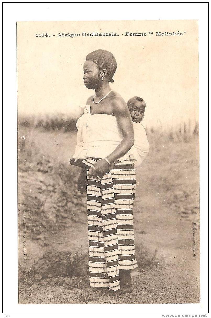 Benin Afrique Ocidentale Cotonou Femme Malinkée + Enfant - Benin