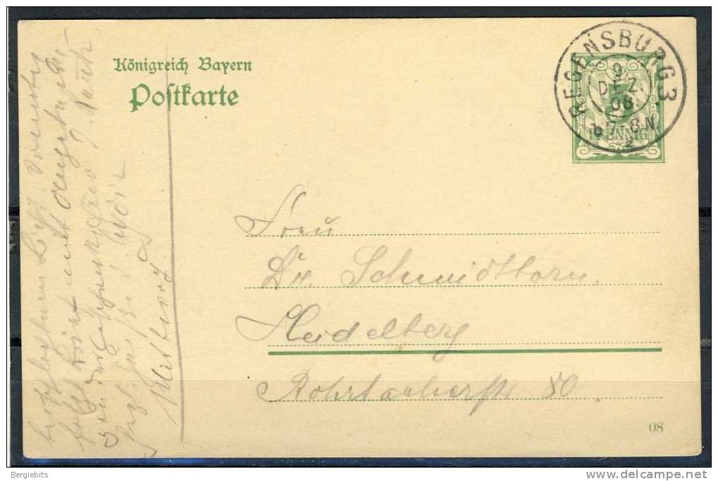 1906 Germany ( Bayern) Postal Stationary Card Sent From Cologne To Regensburg To Heidelberg - Postal  Stationery