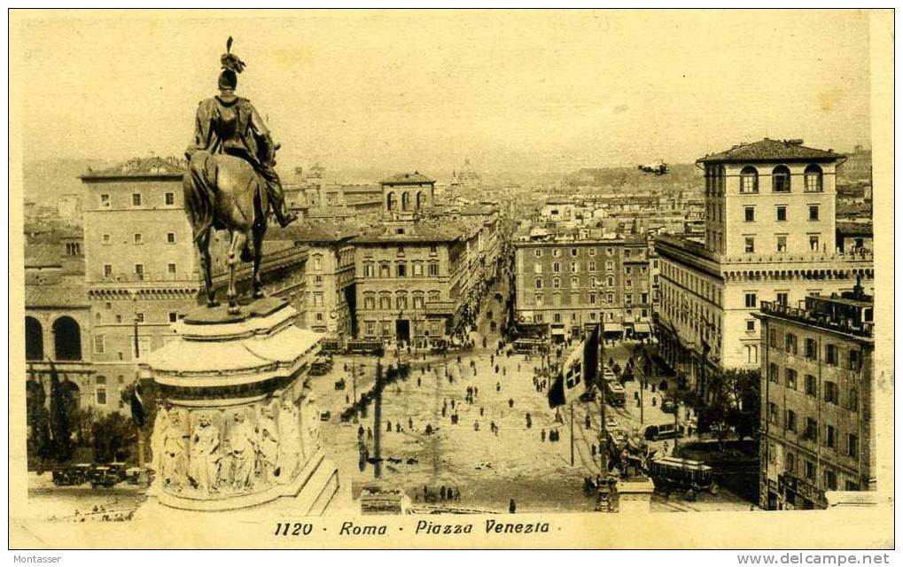 ROMA. Piazza Venezia. Viaggiata Per TREVISO C/fr. Nel 1928. - Places