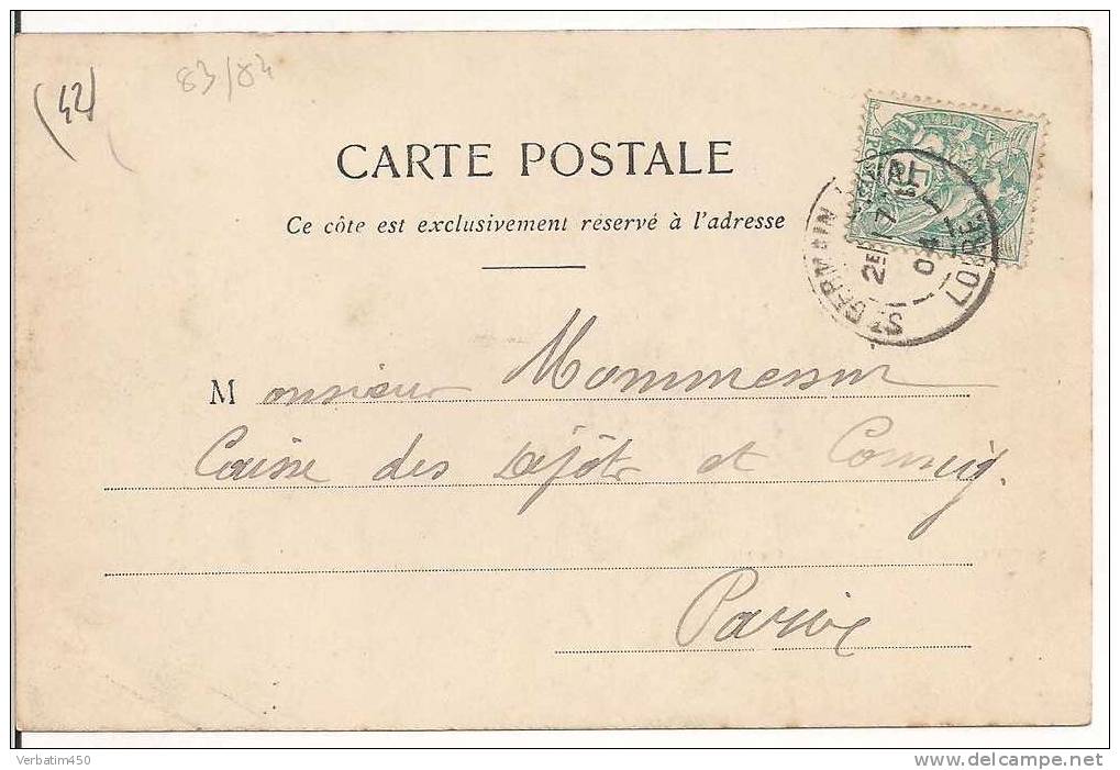 42..77..ST GERMAIN LAVAL..VUE GENERALE COTE OUEST..1904 - Saint Germain Laval