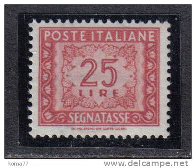 SS2112 - REPUBBLICA , Segnatasse Ruota 25 Lire N. 107  Ottima Centratura  ** - Postage Due