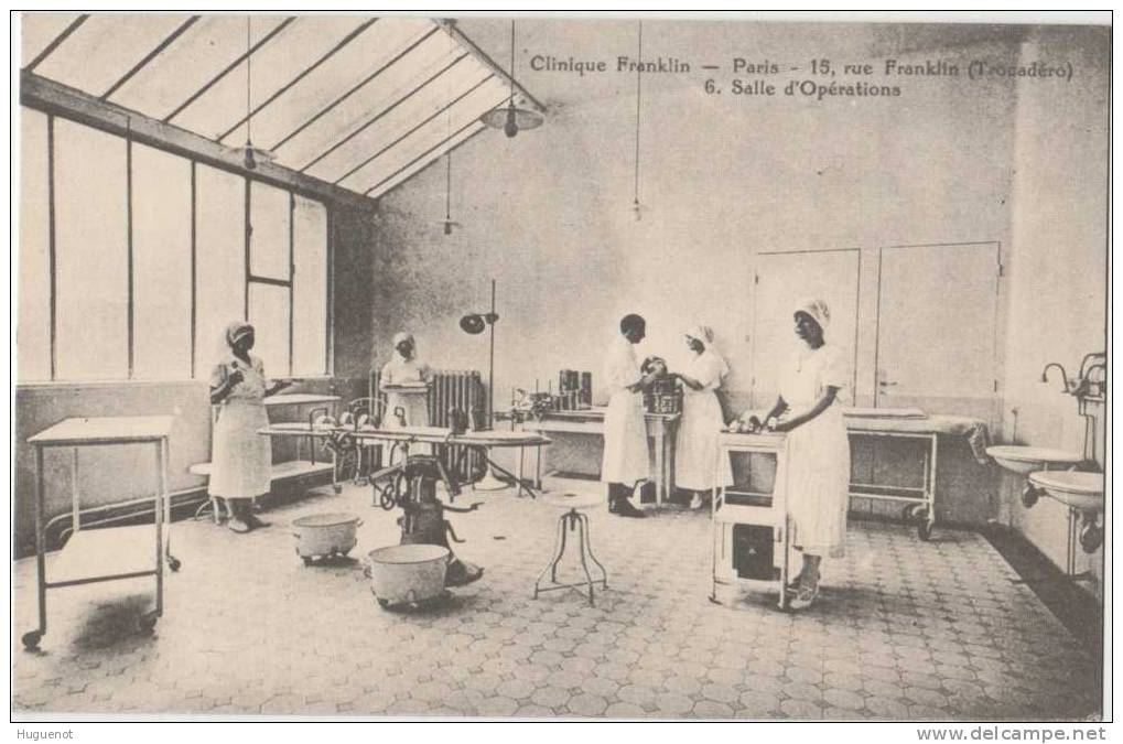 D - REPRODUCTION CPA - 75 - PARIS - CLINIQUE FRANKLIN - SALLE OPERATION - - Gesundheit, Krankenhäuser