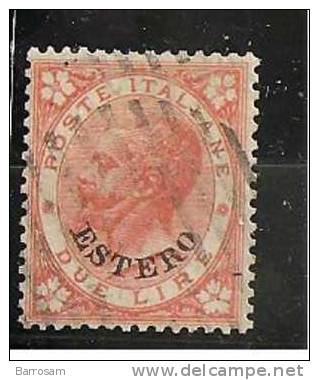 Italy Abroad With Estereo Overprint1884:  Michel 9 Used(the Stamp Is NOT Damaged.Cat.Value$497 - Algemene Uitgaven