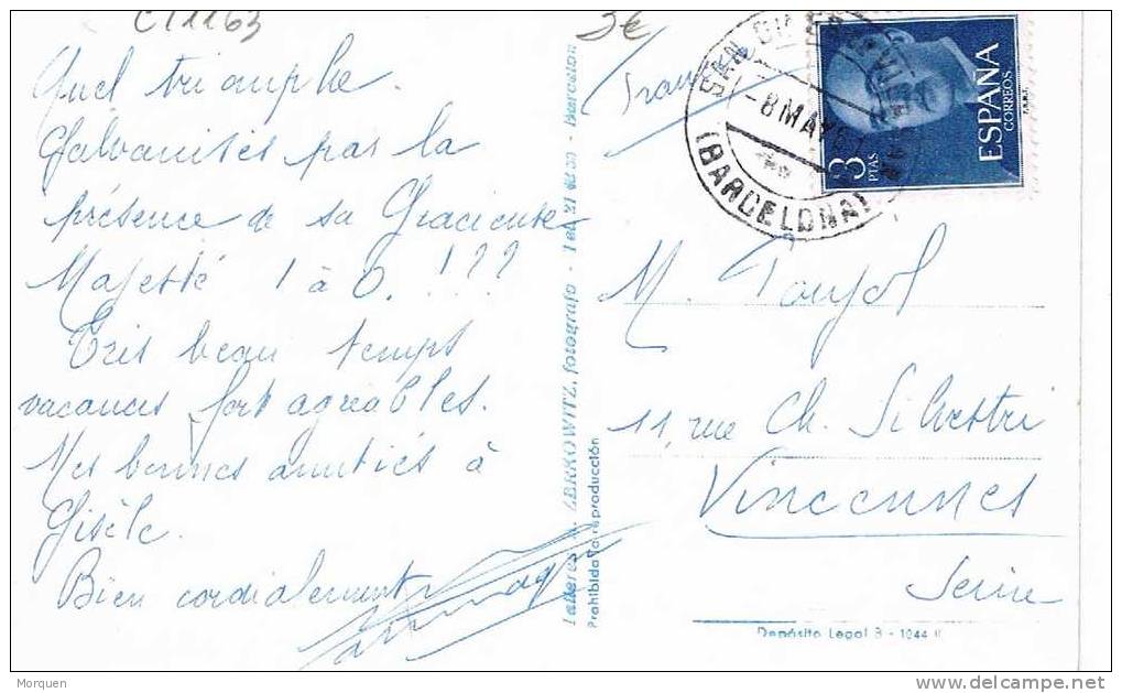 Postal SAN GINES De VILASAR (Barcelona) 1961 - Lettres & Documents