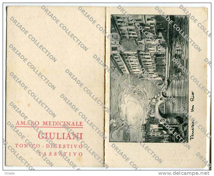 CALENDARIO FORMATO PICCOLO PUBBLICITA MEDICINALE AMARO GIULIANI VENEZIA ANNO 1935 - Kleinformat : 1921-40