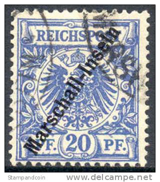 Germany Marshall Islands #4 Used 20pf From 1897 - Marshall Islands