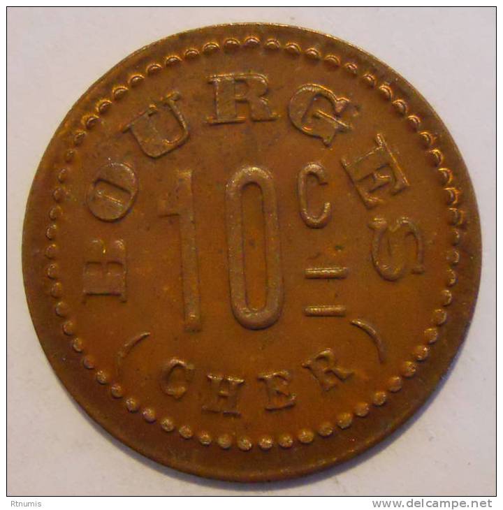 Bourges 18 Coopérative Militaire De Tivoli 10 Centimes 1916 Elie 30.1 - Monétaires / De Nécessité