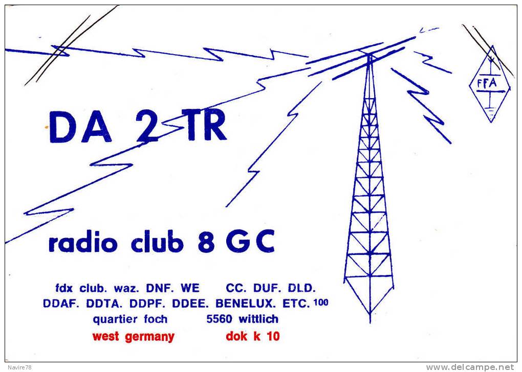 WITTLICH. "RADIO CLUB 8 GC". . CARTE RADIO AMATEUR. - Wittlich