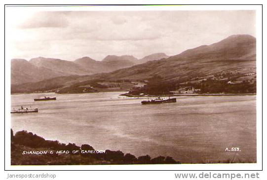 SHANDON & Head Of GARELOCH - With Shipping - Real Photo PCd - ARGYLL - Scotland - Argyllshire