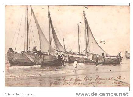36360)cartolina Illustratoria Località Di Bruxelles - Battuta Di Pesca - Transport (sea) - Harbour