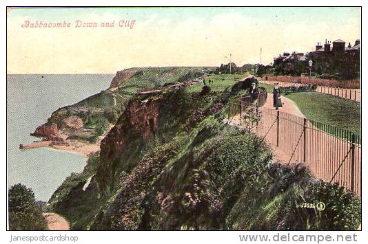 BABBACOMBE DOWN & CLIFF C 1910 -TORQUAY - England - Torquay