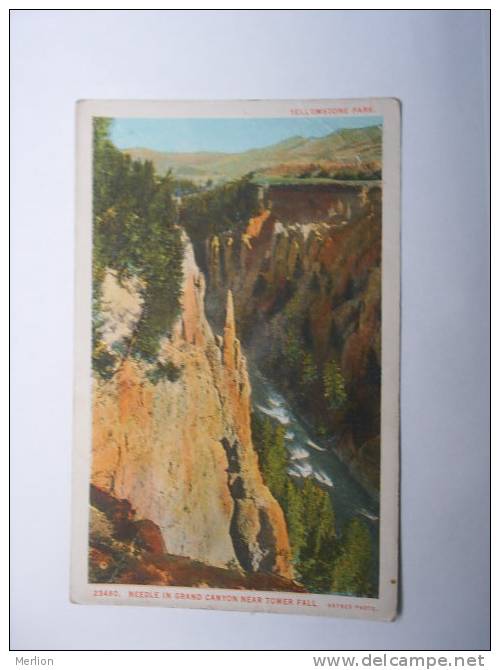 US -WY- Yellowstone Park Needle In Grand Canyon     -  Ca  1910-20's - F  -  D64644 - Yellowstone