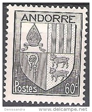 Andorre Français 1944 Yvert 97 Neuf ** Cote (2015) 0.15 Euro Armoiries Des Vallées - Unused Stamps