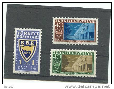 TURKIJE  100 JAAR  S.B.F.   1959 ** - Neufs