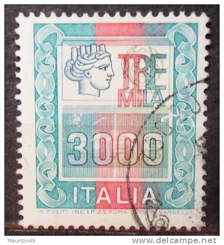 1978 Nr 1440 ALTI VALORI 3000 ( TREMILA ) LIRE VARIETà RIQUADRO E TESTA SPOSTATA IN ALTO (SUPERA LA CORNICE) - Abarten Und Kuriositäten