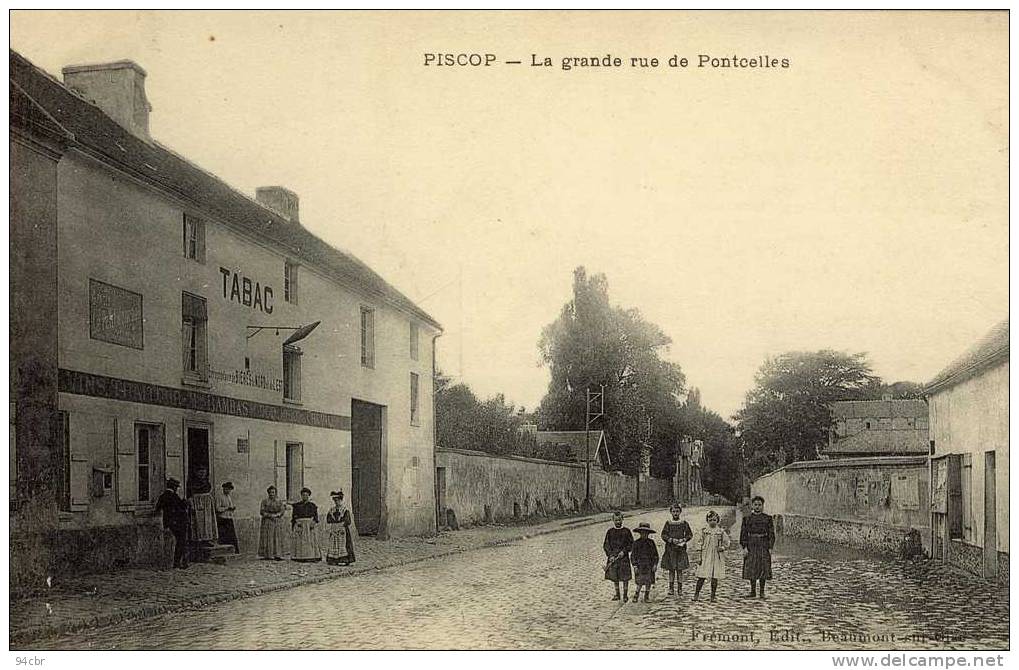 CPA (95)   PISCOP La Grande Rue  De Pontcelles - Pontcelles