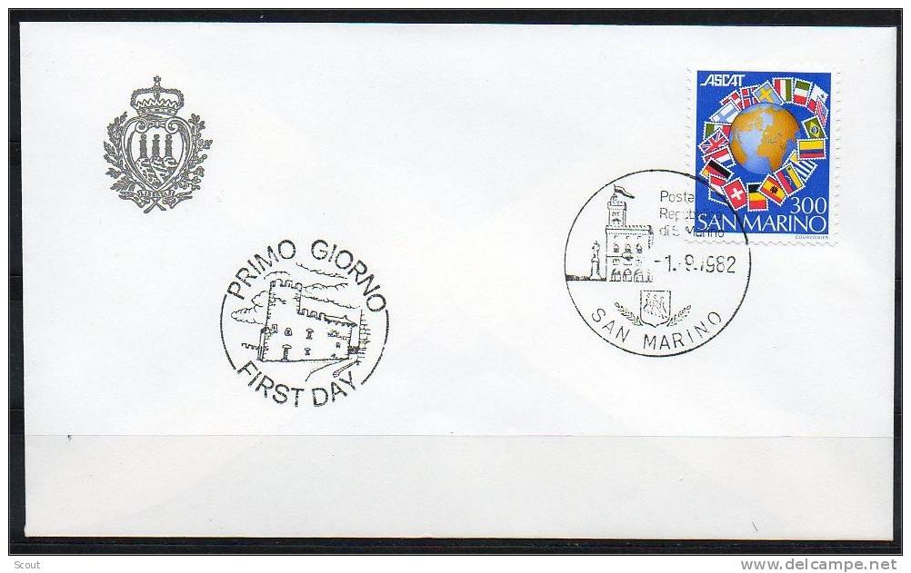 SAN MARINO - SAINT MARIN - 1982 - ASCAT - FDC - Cartas & Documentos