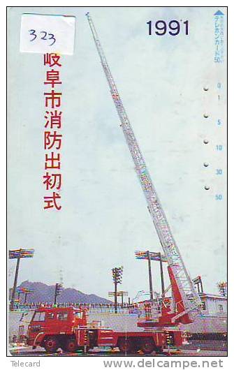 Télécarte JAPON Pompiers Feuerwehr (323) PHONECARD JAPAN * Fire Brigade  Brandweer Brigada De Fuego Vigili Del Fuoco - Pompieri