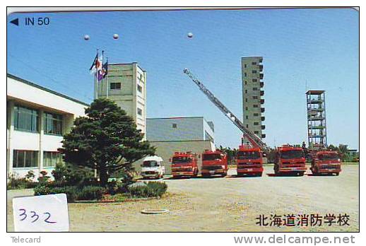 Télécarte JAPON Pompiers Feuerwehr (332) PHONECARD JAPAN * Fire Brigade  Brandweer Brigada De Fuego Vigili Del Fuoco - Pompieri