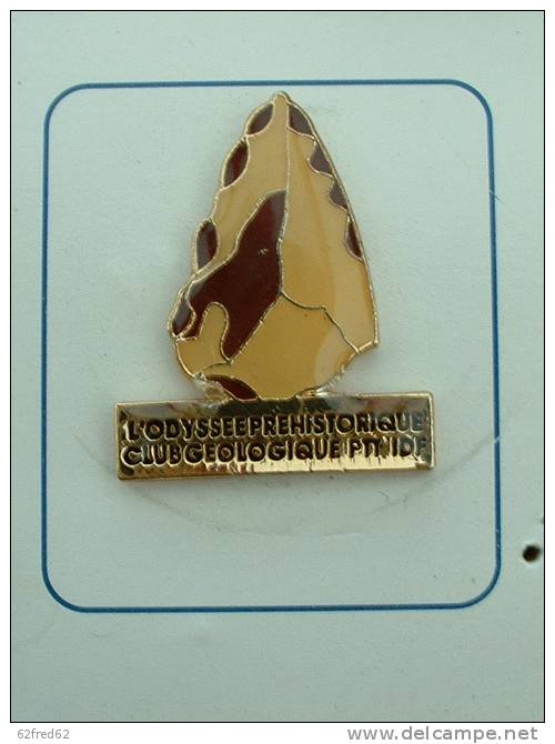 PIN´S LA POSTE - CLUB GEOLOGIQUE PTT IDF - L'ODYSSEE PREHISTORIQUE - Mail Services